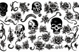 life and death tattoo idea