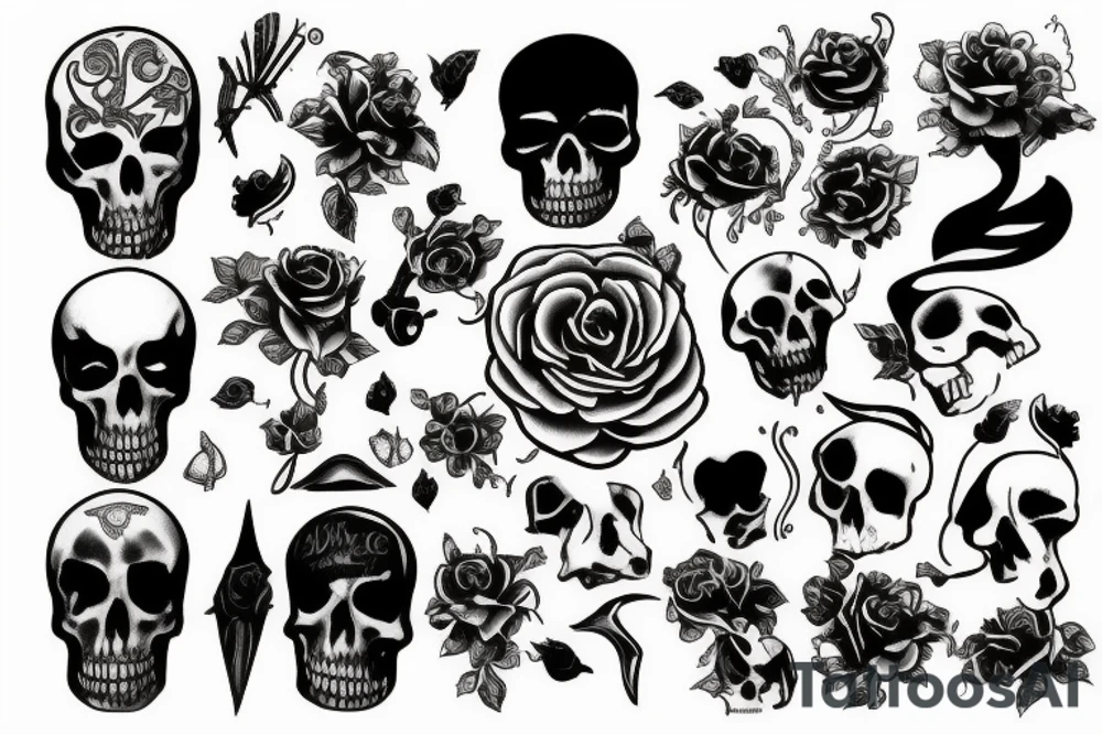 life and death tattoo idea