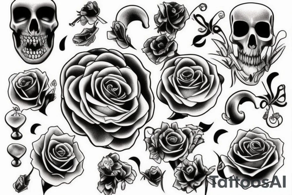life and death tattoo idea