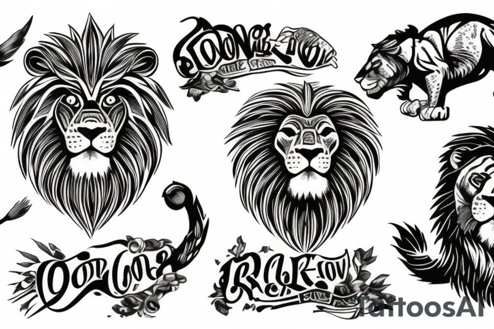 LION ROARING tattoo idea