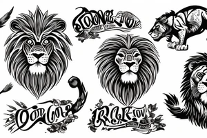 LION ROARING tattoo idea
