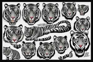 TIGER FULL BODY POSING tattoo idea