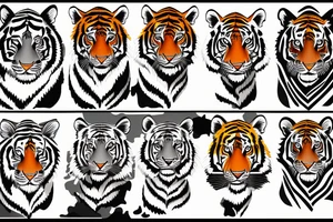 AMERICAN TRADITIONAL TIGER FULL BODY tattoo idea