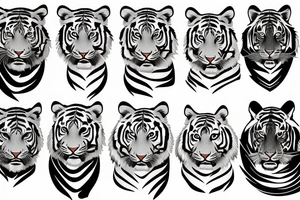 AMERICAN TRADITIONAL TIGER FULL BODY tattoo idea