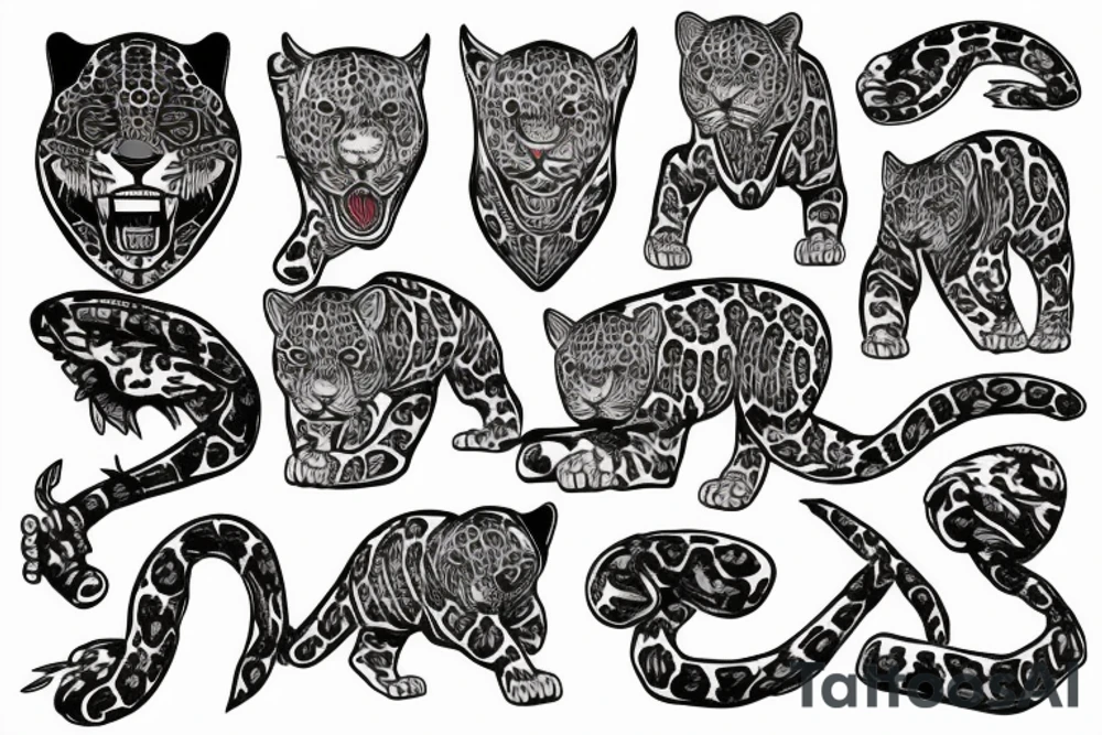 AMERICAN TRADITIONAL JAGUAR 
FULL BODY tattoo idea
