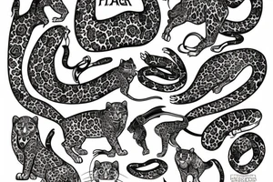 AMERICAN TRADITIONAL JAGUAR 
FULL BODY tattoo idea