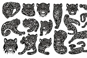 AMERICAN TRADITIONAL JAGUAR 
FULL BODY tattoo idea