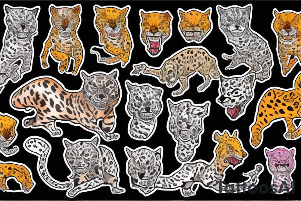 AMERICAN TRADITIONAL JAGUAR 
FULL BODY tattoo idea