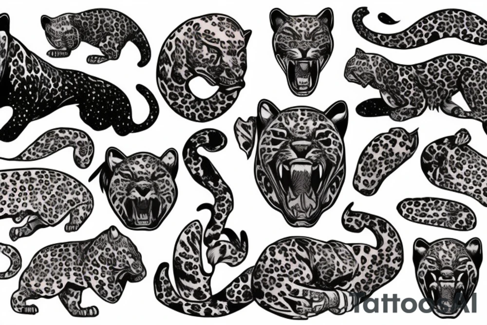AMERICAN TRADITIONAL JAGUAR 
FULL BODY tattoo idea