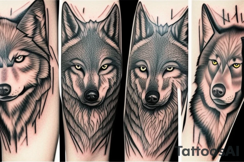 AMERICAN TRADITIONAL WOLF
FULL BODY tattoo idea