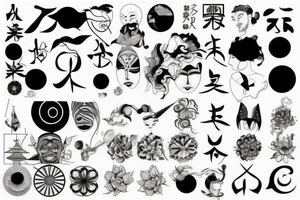 Japanese geometric tattoo idea