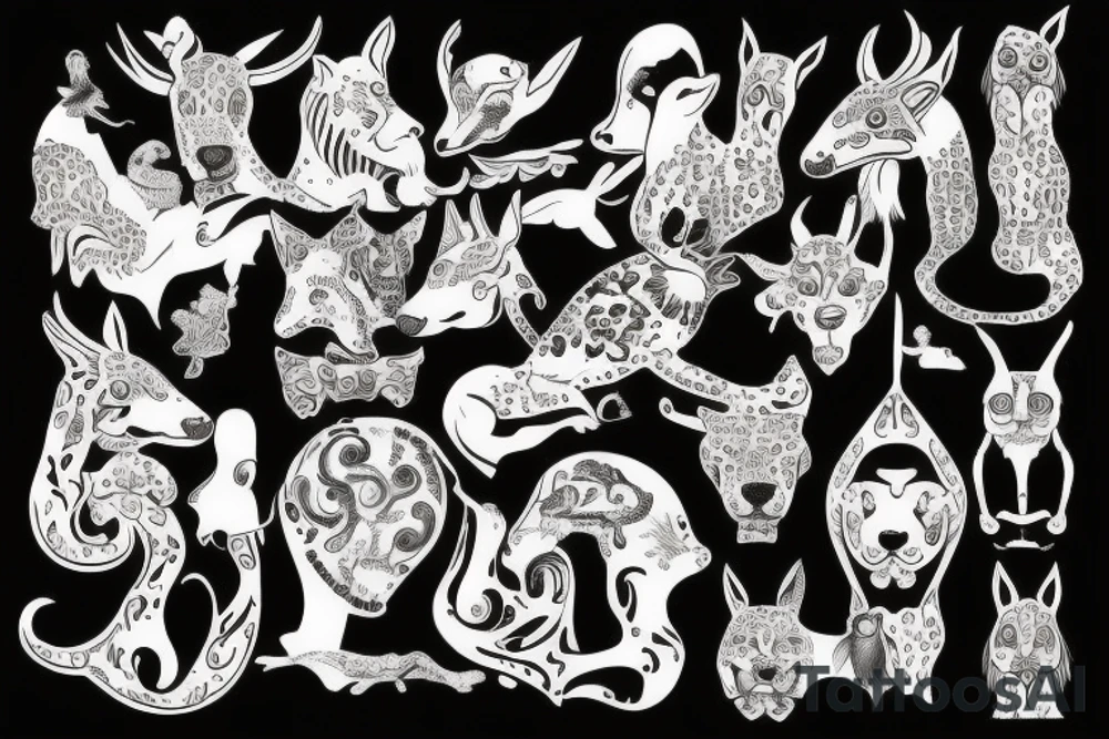 Animals tattoo idea