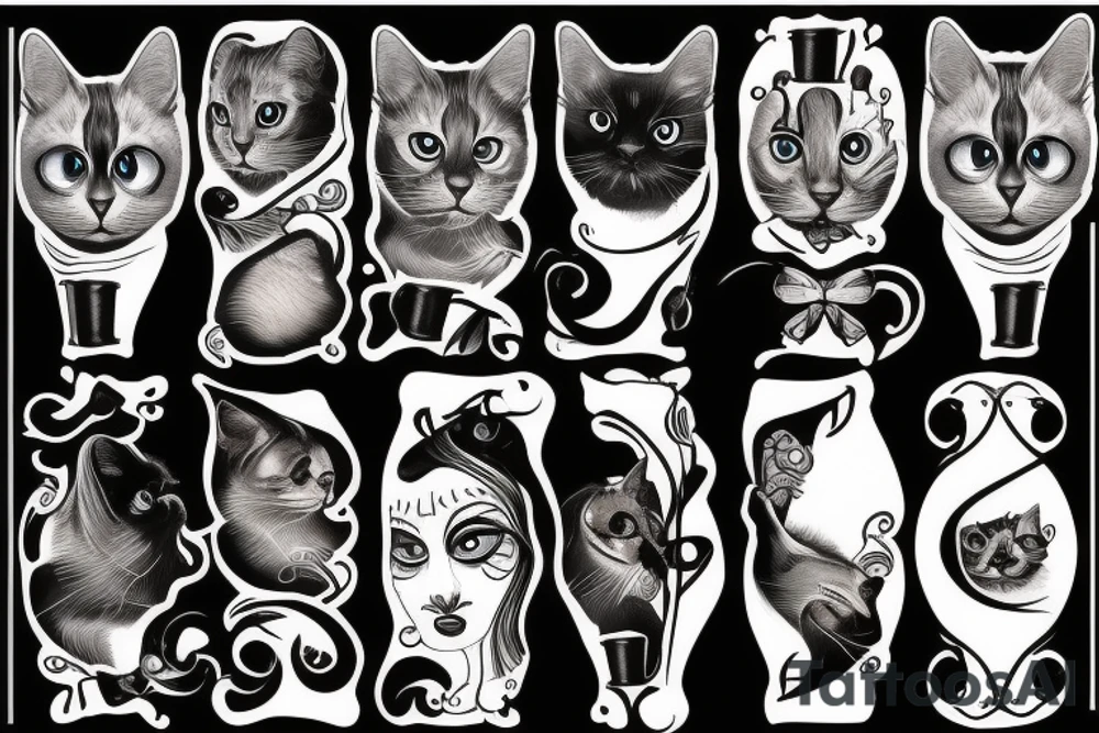 Black cat tattoo idea