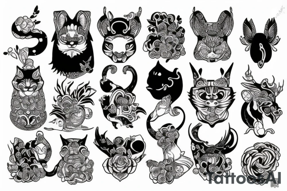 Animals tattoo idea