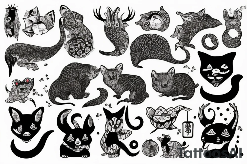 Animals tattoo idea