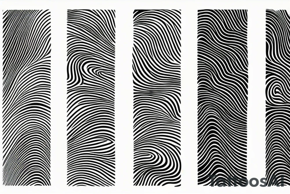 Wavy lines tattoo idea