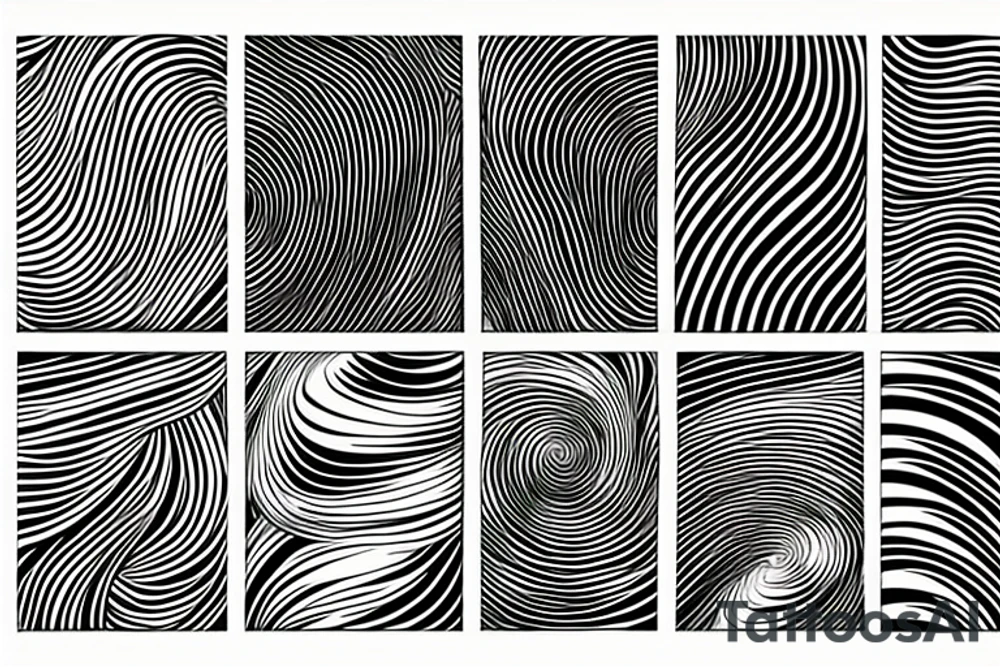 Wavy lines tattoo idea