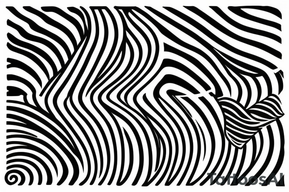Wavy lines tattoo idea