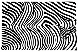 Wavy lines tattoo idea