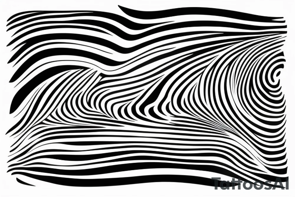 Wavy lines tattoo idea