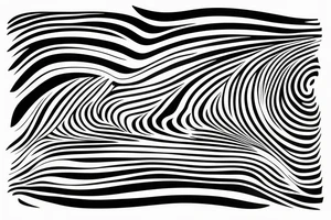 Wavy lines tattoo idea