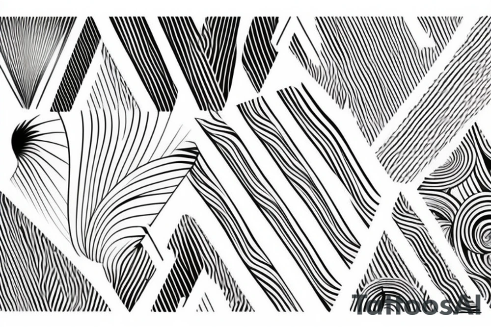 Wavy lines tattoo idea