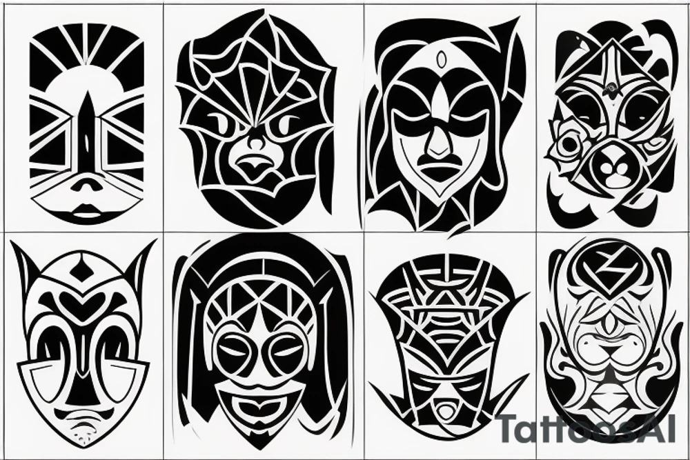 Hanya mask tattoo idea