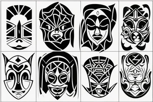 Hanya mask tattoo idea