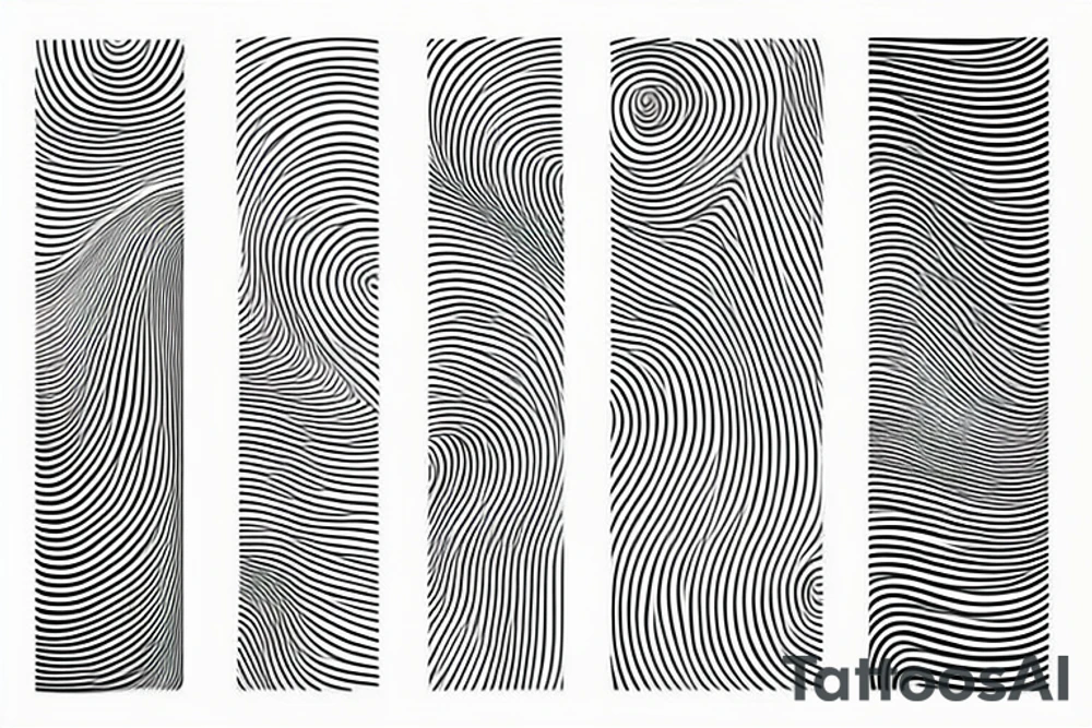 Wavy lines tattoo idea