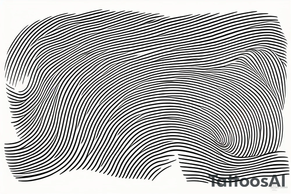 Wavy lines tattoo idea