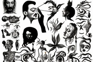 Salvador dali paintings tattoo idea