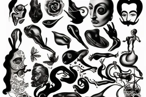 Salvador dali paintings tattoo idea