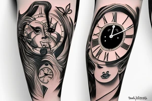 Salvador dali clock tattoo idea