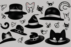 cat with hat tattoo idea