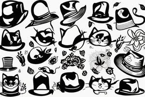cat with hat tattoo idea