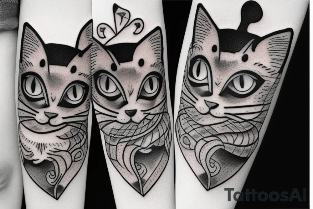 cat cute tattoo idea