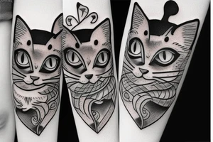 cat cute tattoo idea