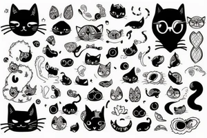 cat cute tattoo idea