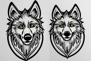 Wolf head perfil, within a badge... saying wolf brotherhood tattoo idea