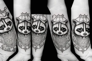 Small Raccoon funny tattoo idea