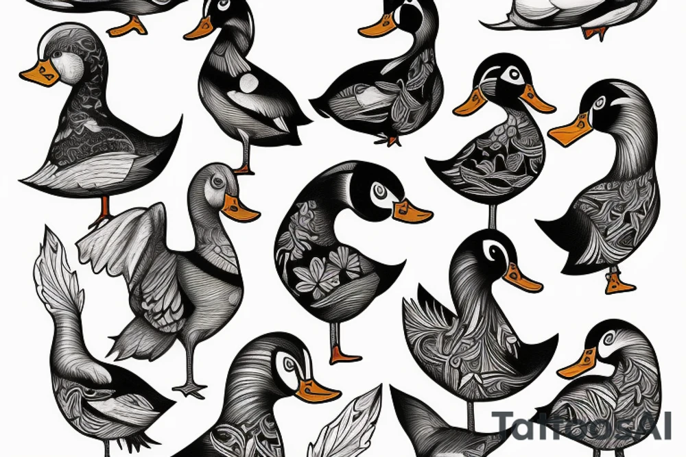 Duck tattoo tattoo idea