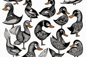Duck tattoo tattoo idea