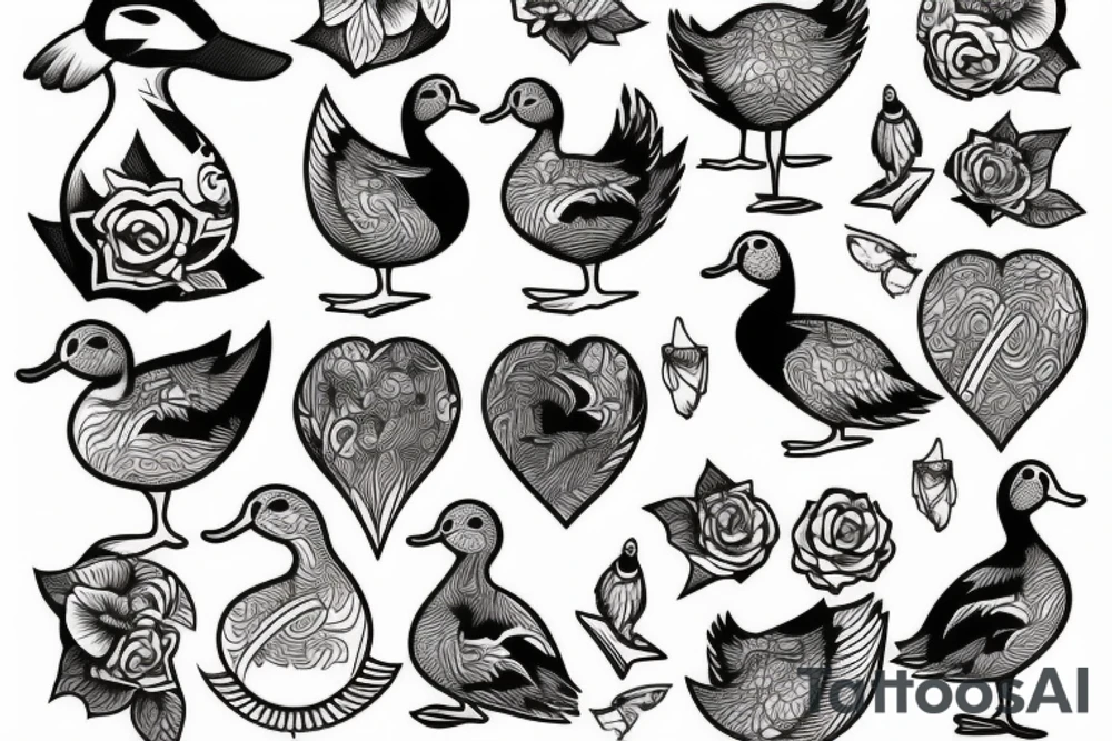 Duck tattoo tattoo idea