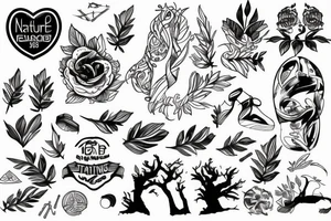 Nature, running, fitness tattoo idea