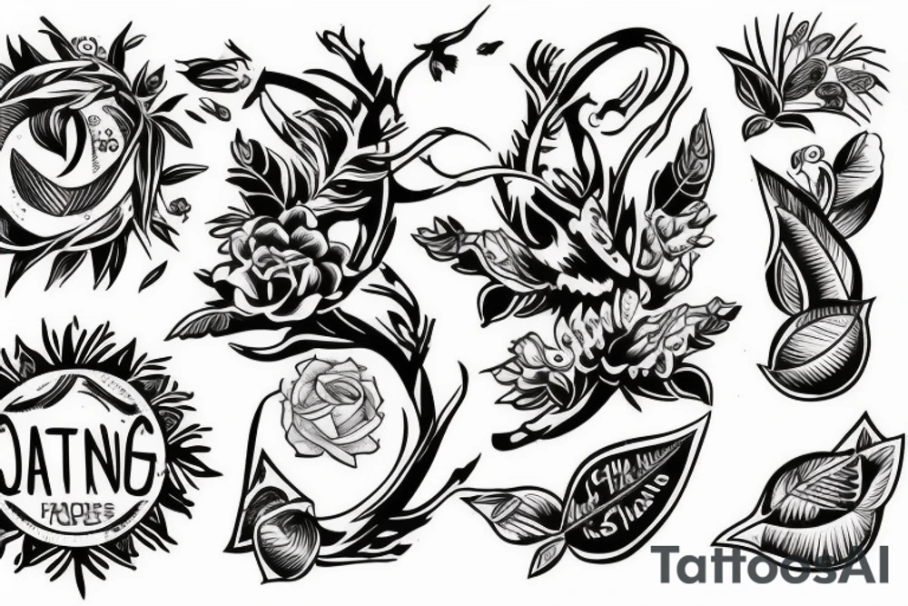 Nature, running, fitness tattoo idea