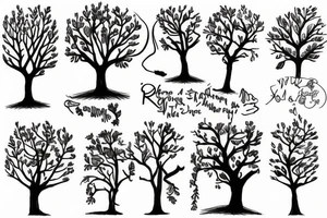 running past a tree tattoo idea