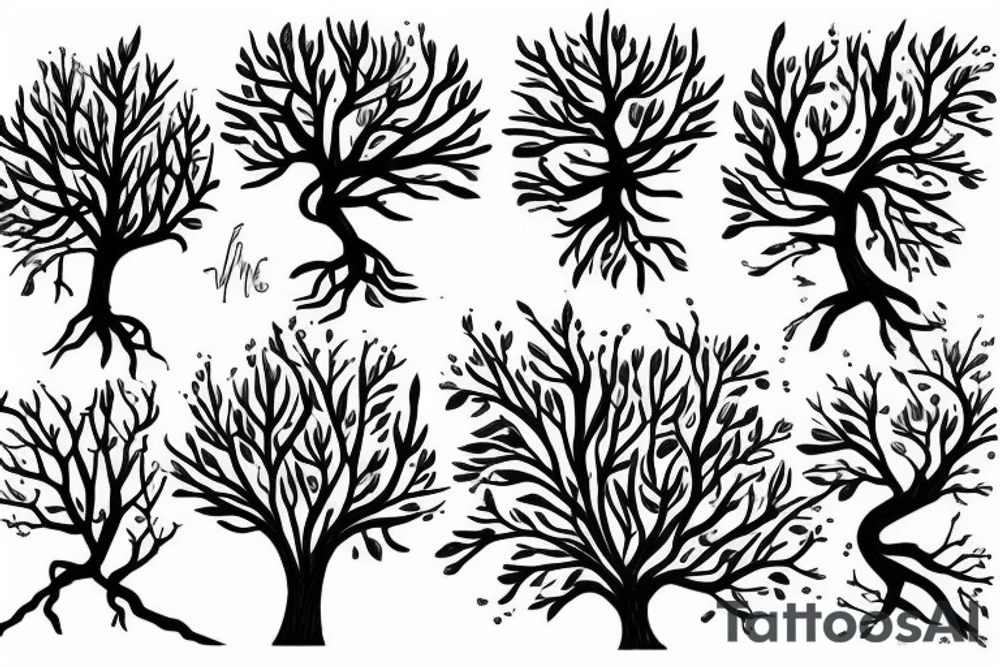running past a tree tattoo idea