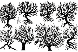 running past a tree tattoo idea