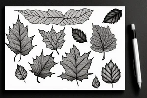 Oak tree leaf tattoo idea