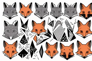 cute fox tattoo idea